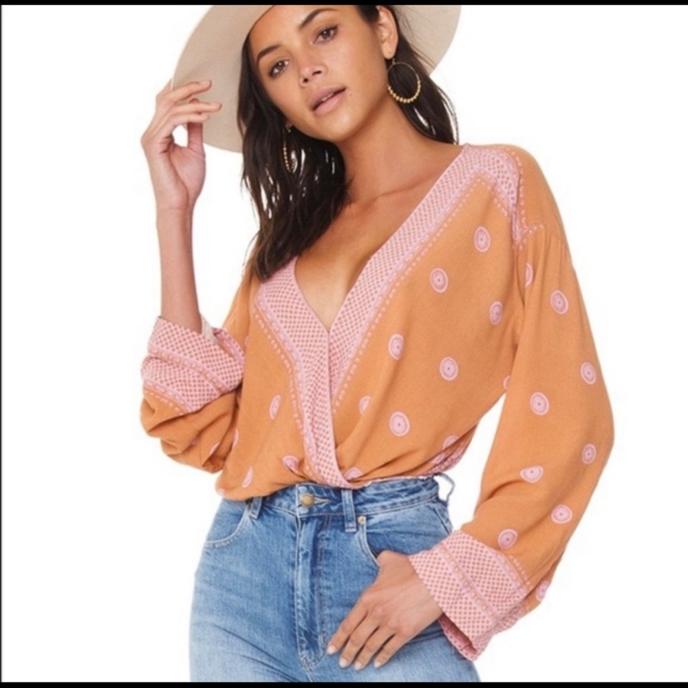 NWT Free People On Board Bodysuit Blouse new! XS
